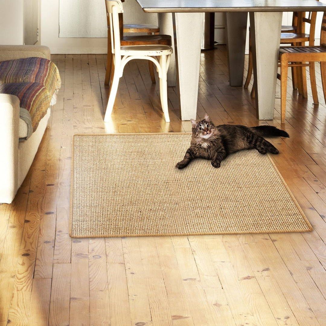 casa pura Katzen Kratzmatte aus Natur Sisal Kratzteppich Kratzmöglichkeiten für Katzen Kratzmöbel fü