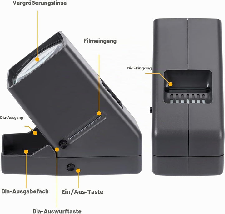 LED Diabetrachter für Alte Dias, 35mm Negativ und Diaprojektor Dia-Betrachter, mit 3-fache Vergrösse