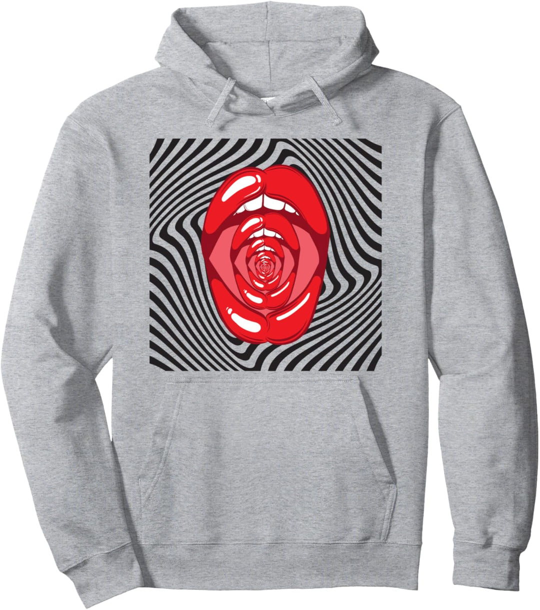 Psychodelic Surreal Trippy Graphic Art Ästhetic Weirdcore Pullover Hoodie