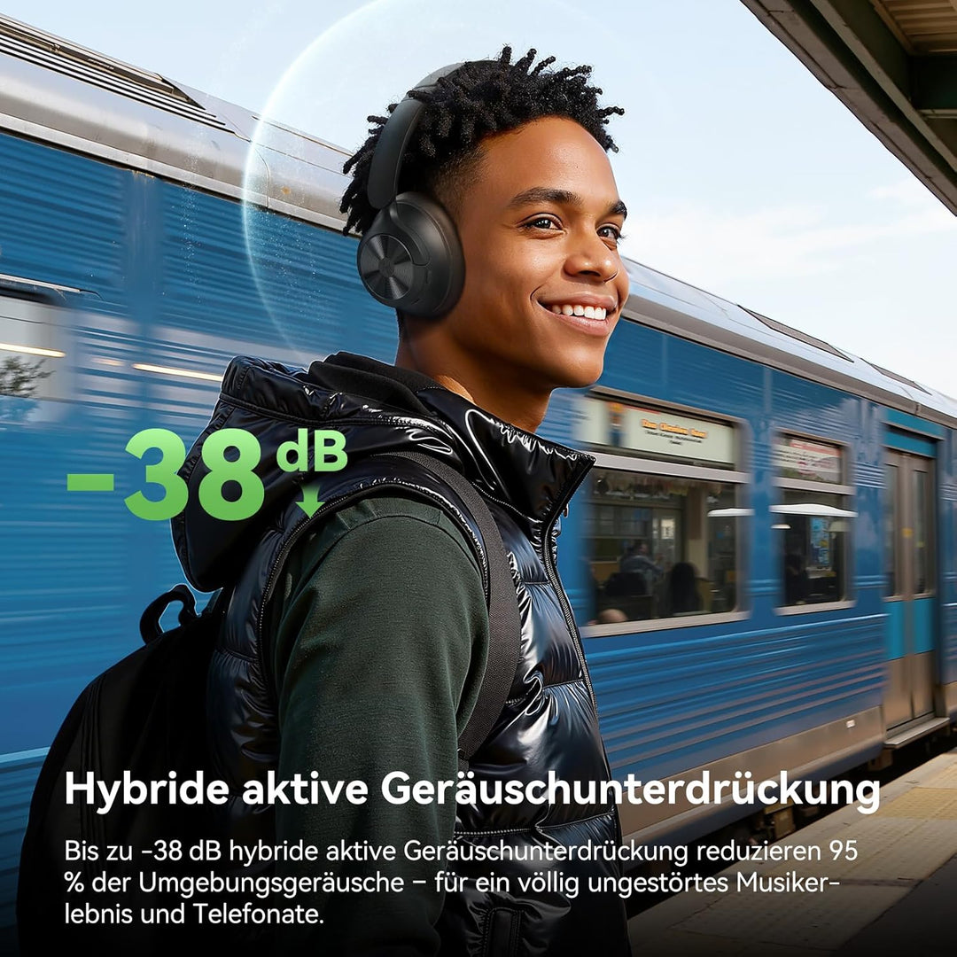 OneOdio Focus A1 Pro On Ear Kopfhörer Bluetooth, Hybrid Aktive Noise Cancelling, 70 Stunden Akku mit