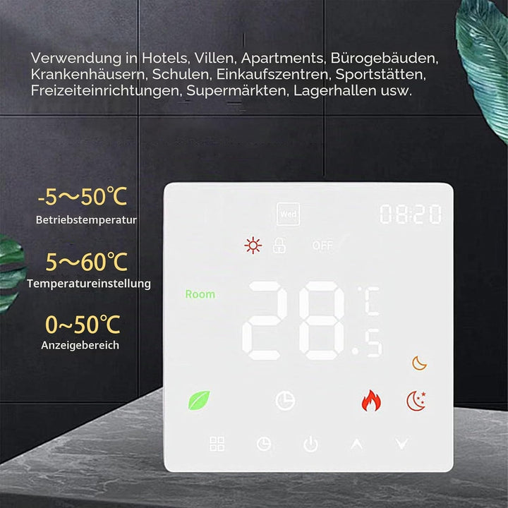 Touch Smart-Fussbodenheizungsthermostat mit Präziser Temperaturregelung für Zuhause/Hotel/Büro, Elek
