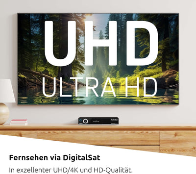 TechniSat DIGIPLUS UHD S2-4K Sat Receiver mit alphanumerischem Display und Twin Tuner (DVB-S/DVB-S2,