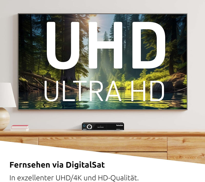 TechniSat DIGIPLUS UHD S2-4K Sat Receiver mit alphanumerischem Display und Twin Tuner (DVB-S/DVB-S2,