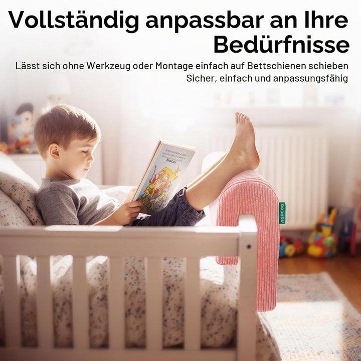 AEOCOO Bettkantenschutz für Kinderbetten 90 cm – weiche Memory-Schaum Bettumrandung, Rausfallschutz