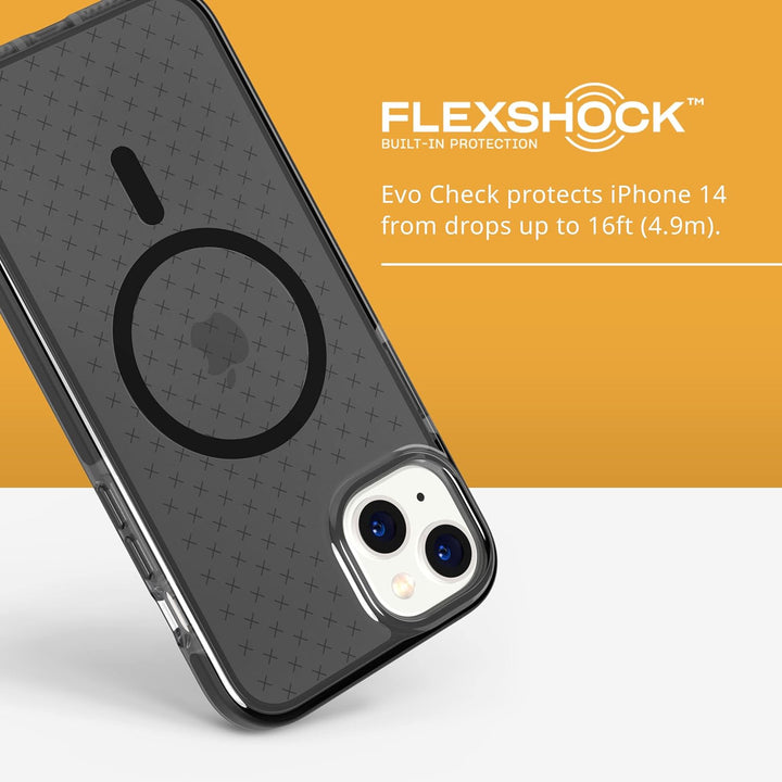 tech21 iPhone 14 Plus Evo Check kompatibel mit MagSafe® - Stossdämpfende & schlanke Schutzhülle mit