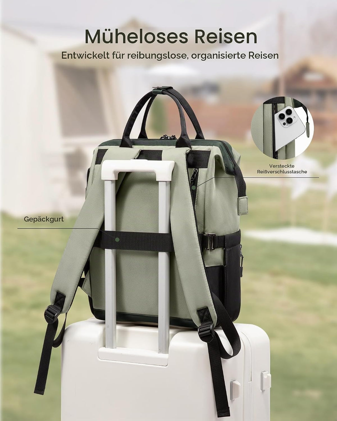 LOVEVOOK Rucksack Damen, 17,3 Zoll Laptop Schulrucksack Teenager Mit Grossem Fach für Trinkflasche,T