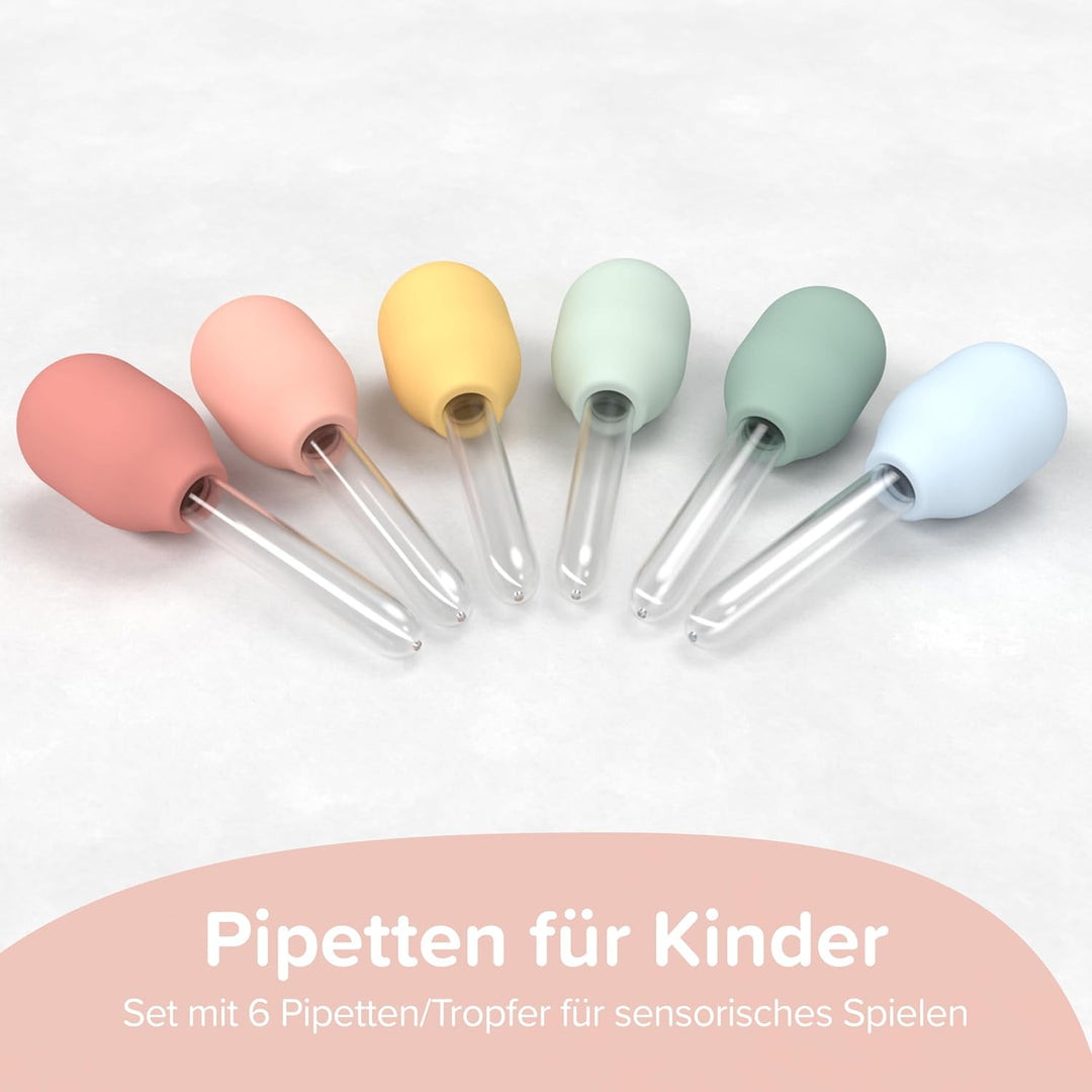 Inspire My Play 6 x Pipetten für Kinder – Pipetten-Tropfer für Kinder – Sensorisches Spielzeug und Z