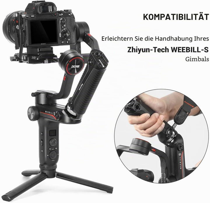SMALLRIG Griff Handgriff NUR für Zhiyun-Tech WEEBILL-S Gimbal mit Kaltschuhhalterung Eingebauter Sch