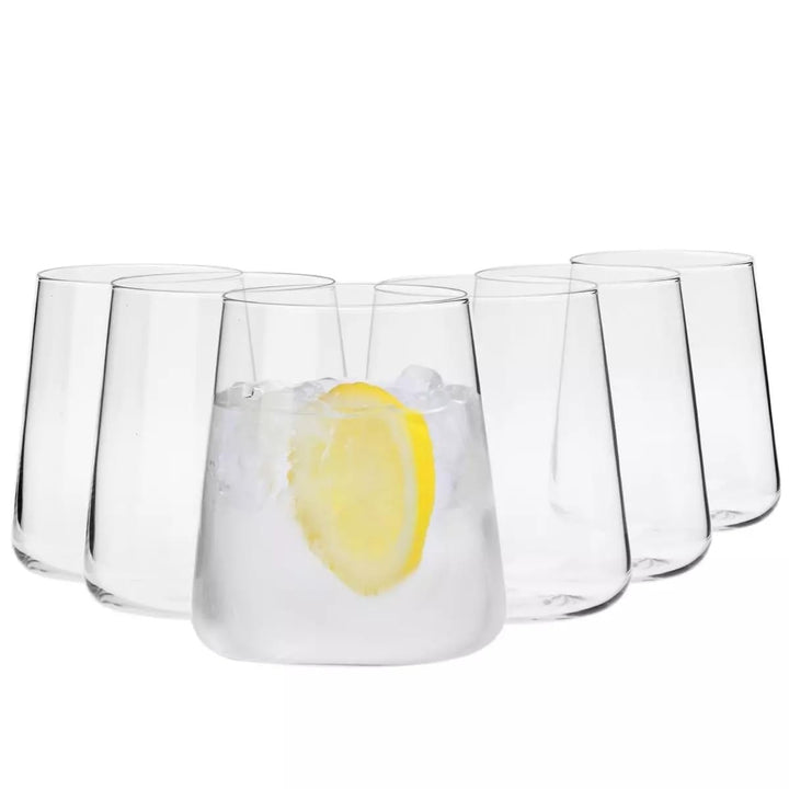 Krosno Gin-Gläser Wassergläser Weissweingläser Trinkgläser | Set von 6 | 430 ML | Avant-Garde Kollek
