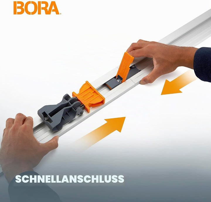 Bora NGX Schnellverbindungs-Klemmkante, gerade Schnittführung für Kreissägen, 243,8 cm Schnittlänge,