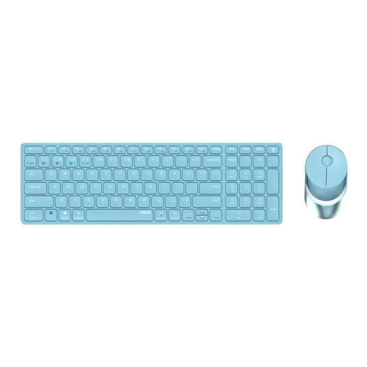 Rapoo 9750M kabelloses Tastatur-Maus Set Wireless Deskset 1600 DPI Sensor wiederaufladbarer Akku fla
