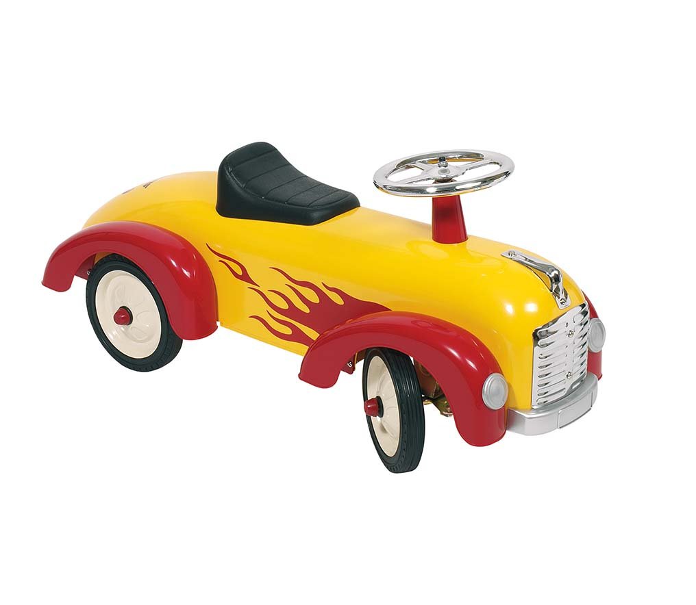Goki 14072 - Rutscherfahrzeug mit aufgedruckten Flammen