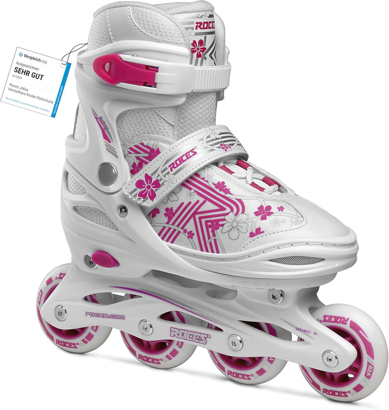 Roces Mädchen Jokey 3:0 Inline Skates 30/33 White-Pink, 30/33 White-Pink