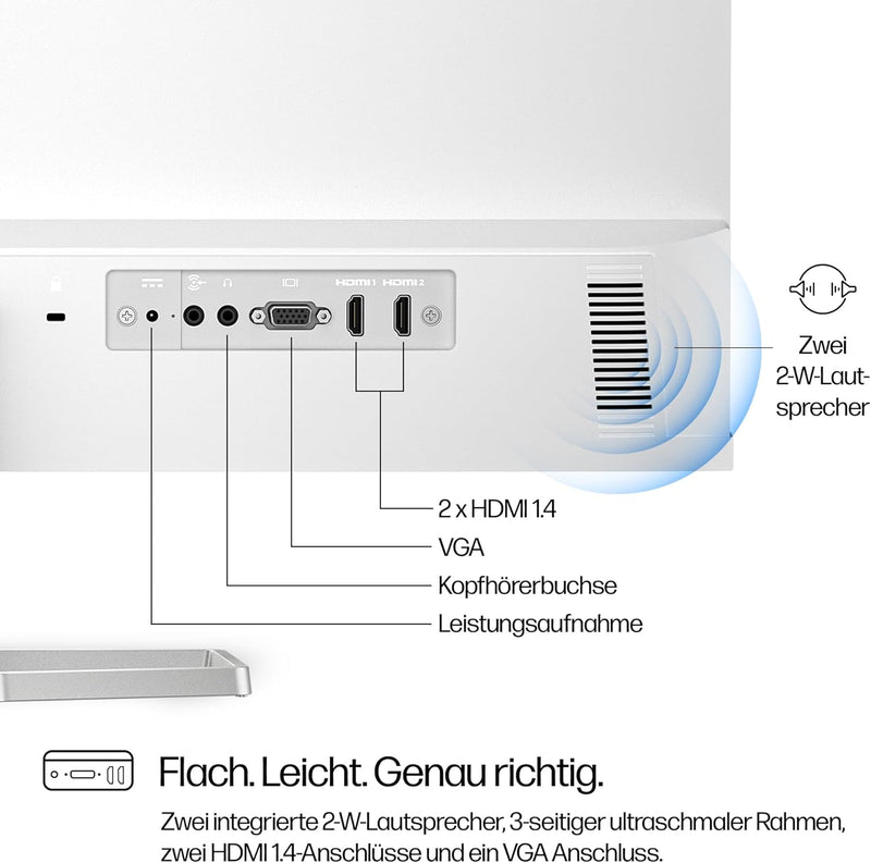 HP Series 5 527sa FHD IPS Monitor mit Lautsprechern | 68,6 cm (27 Zoll) | 100Hz | 1500:1 Kontrast |