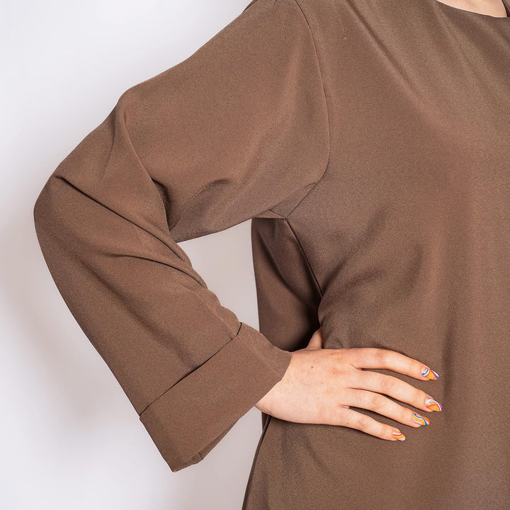 Muslim Addict Kleid Abaya aus weichem Polyester, 145 cm – moderner und bequemer Stil Einheitsgrösse