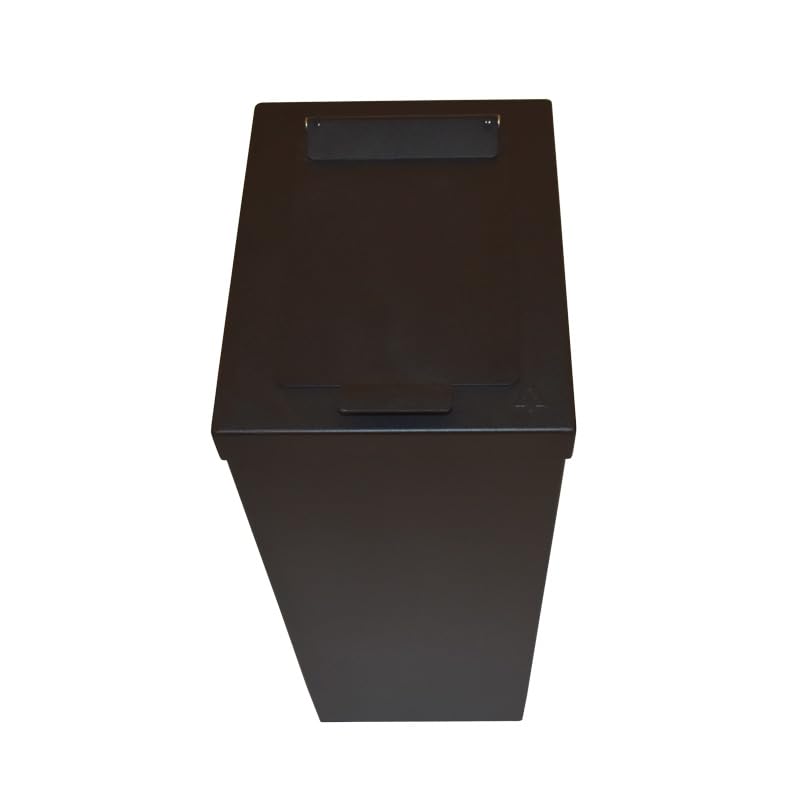 PROREGAL Wertstoffsammler RecycloFlex 60 | 60 Liter, HxBxT 70,5x26,3x34,3cm | Aluminium | Schwarz, S