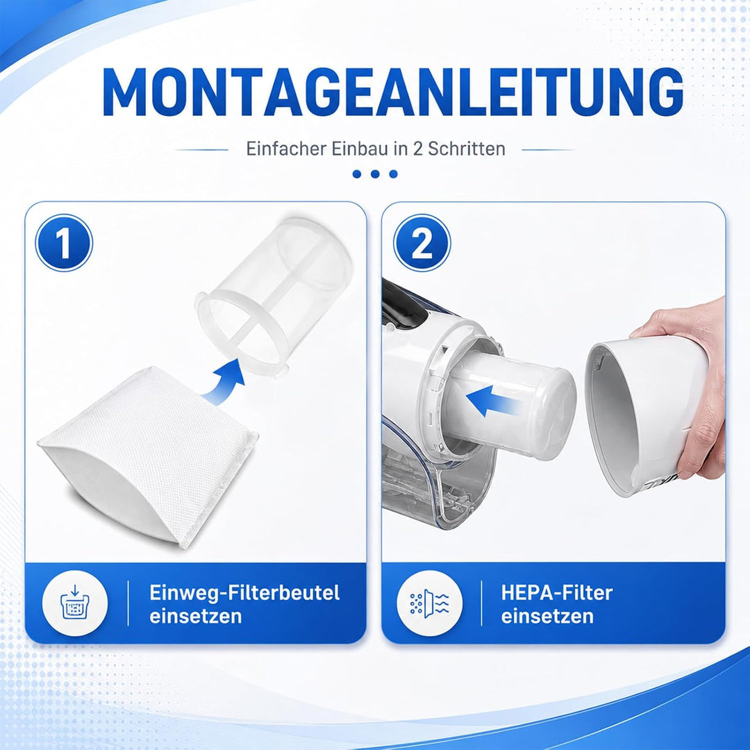 Staubsauger-Zubehörset kompatibel mit Makita CL100/106/180/183/DCL180 Akku-Staubsauger, 15 Filter 44