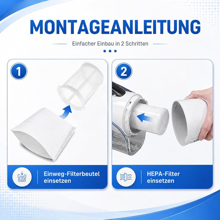 Staubsauger-Zubehörset kompatibel mit Makita CL100/106/180/183/DCL180 Akku-Staubsauger, 15 Filter 44