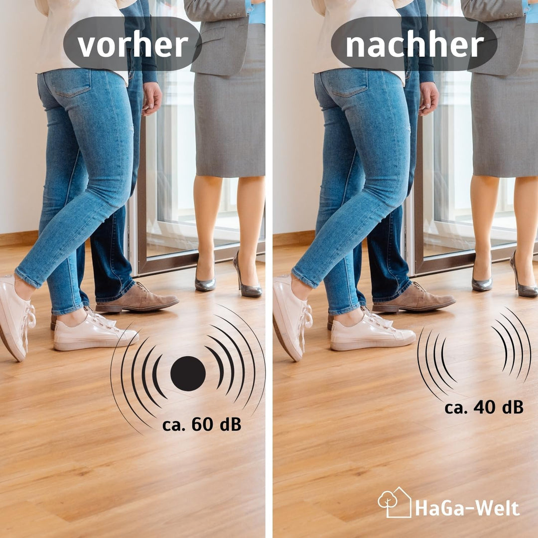 HaGa® Premium Trittschalldämmung 1,25m x 50m x 3mm | für Laminat-, Vinyl- und Holzböden | Reduziert