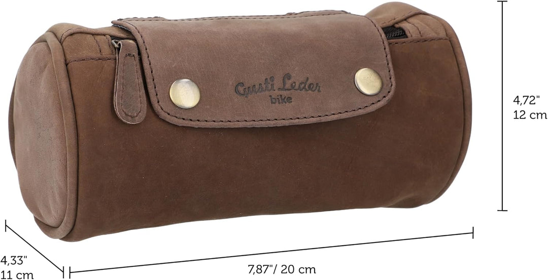 Gusti Fahrradtasche Leder Judith A. Gepäcktasche Lenkertasche Satteltasche Ledertasche Dunkelbraun D