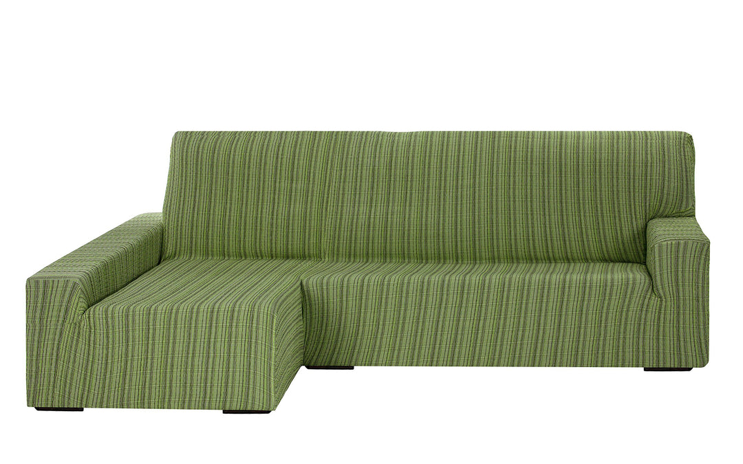 Martina Home Sofahusse elastisch Chaise Longue linker Arm 32x42x17 cm grün Grün linker Arm, Grün lin