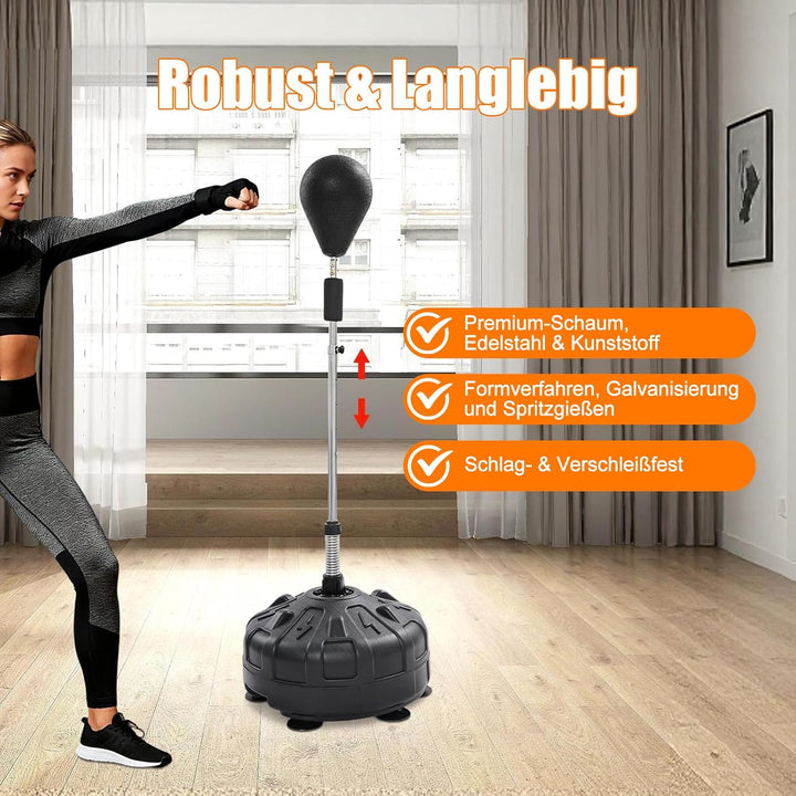 Punchingball Boxstand Boxsack Stehend Erwachsene Standboxsack Höhenverstellbarer Standbox für Boxen