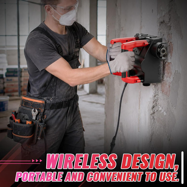 WingFly Betonfräse Kompatibel mit Makita 18V Akku, 3000UPM Walzenfräse Sanierungsfräse Putzfräse Mau