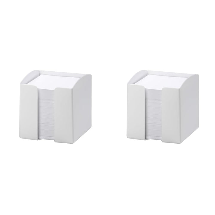 Durable Zettelkasten Kunststoff für Notizzettel 90 x 90 mm, weiss, 1701682010 (Packung mit 2) weiss