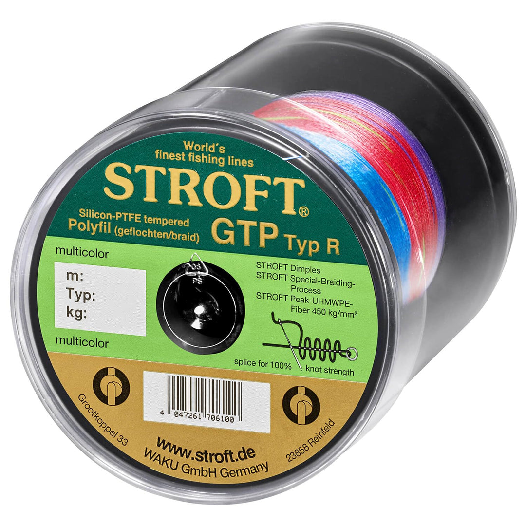 WAKU Schnur STROFT GTP Typ R Geflochtene 500m Multicolor R1-0,150mm-4,5kg