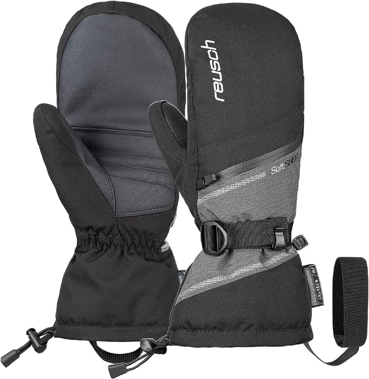 Reusch Damen Demi R-tex Xt Fäustlinge 6.5 black / grey melange / silver, 6.5 black / grey melange /