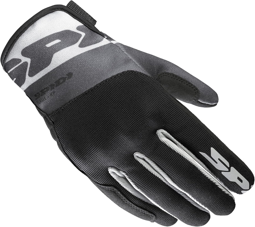 SPIDI Flash KP Motorradhandschuhe, Grau/Schwarz, L Grau/Schwarz M, Grau/Schwarz M