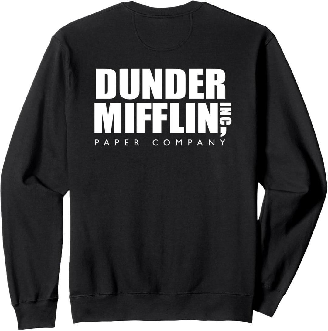 The Office Dunder Mifflin Logo linke Brust und Rücken Sweatshirt