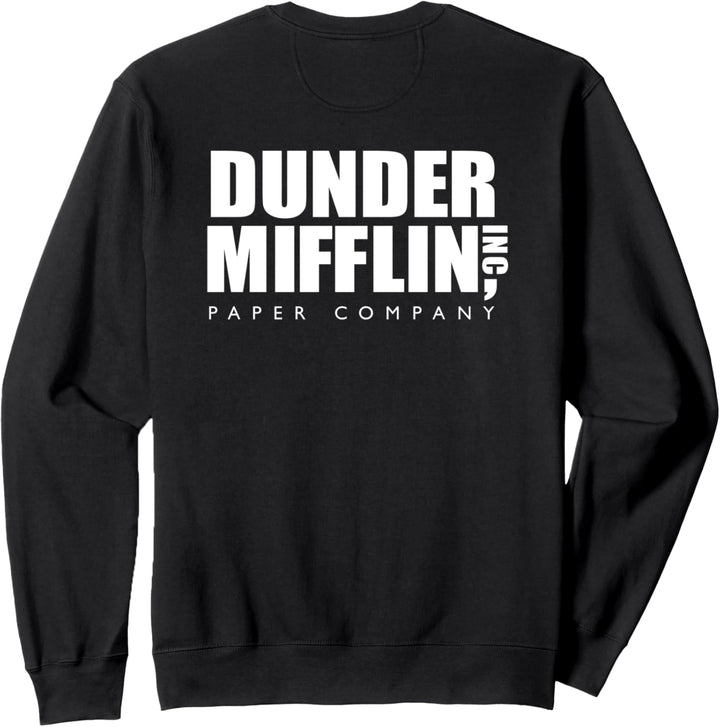 The Office Dunder Mifflin Logo linke Brust und Rücken Sweatshirt
