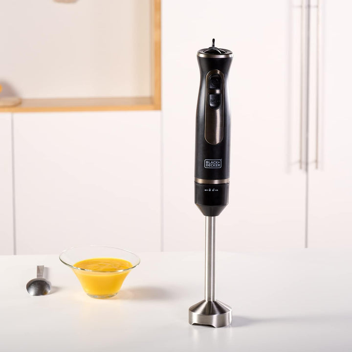 BLACK+DECKER BXHBA800E Stabmixer, 800 Watt, Schwarz 800W | 1 Zubehör, 800W | 1 Zubehör