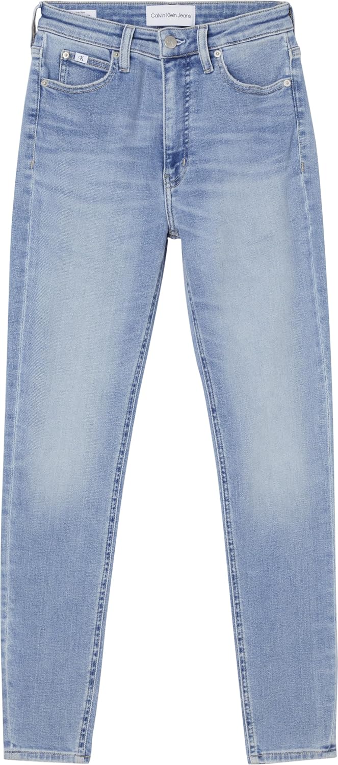 Calvin Klein Jeans Damen High Rise Super Skinny Ankle Hose 29 Denim Light, 29 Denim Light