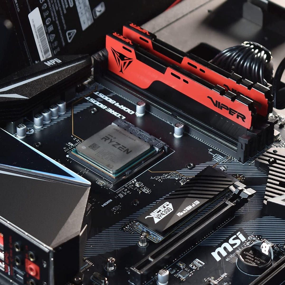 Patriot Memory Viper Elite II DDR4 32GB (2x16GB) 3600MHz Gaming Arbeitsspeicher KIT Schwarz/Rot