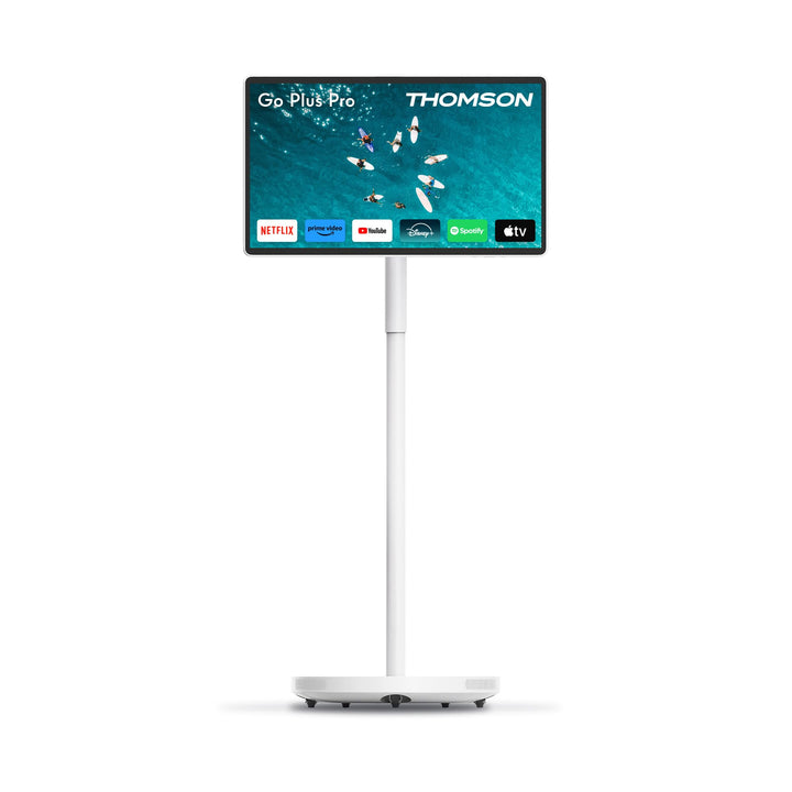 Thomson 27 Zoll (69 cm) Go Plus Pro, Tragbarer Full HD Android Smart TV mit Sprachsteuerung, Touchsc