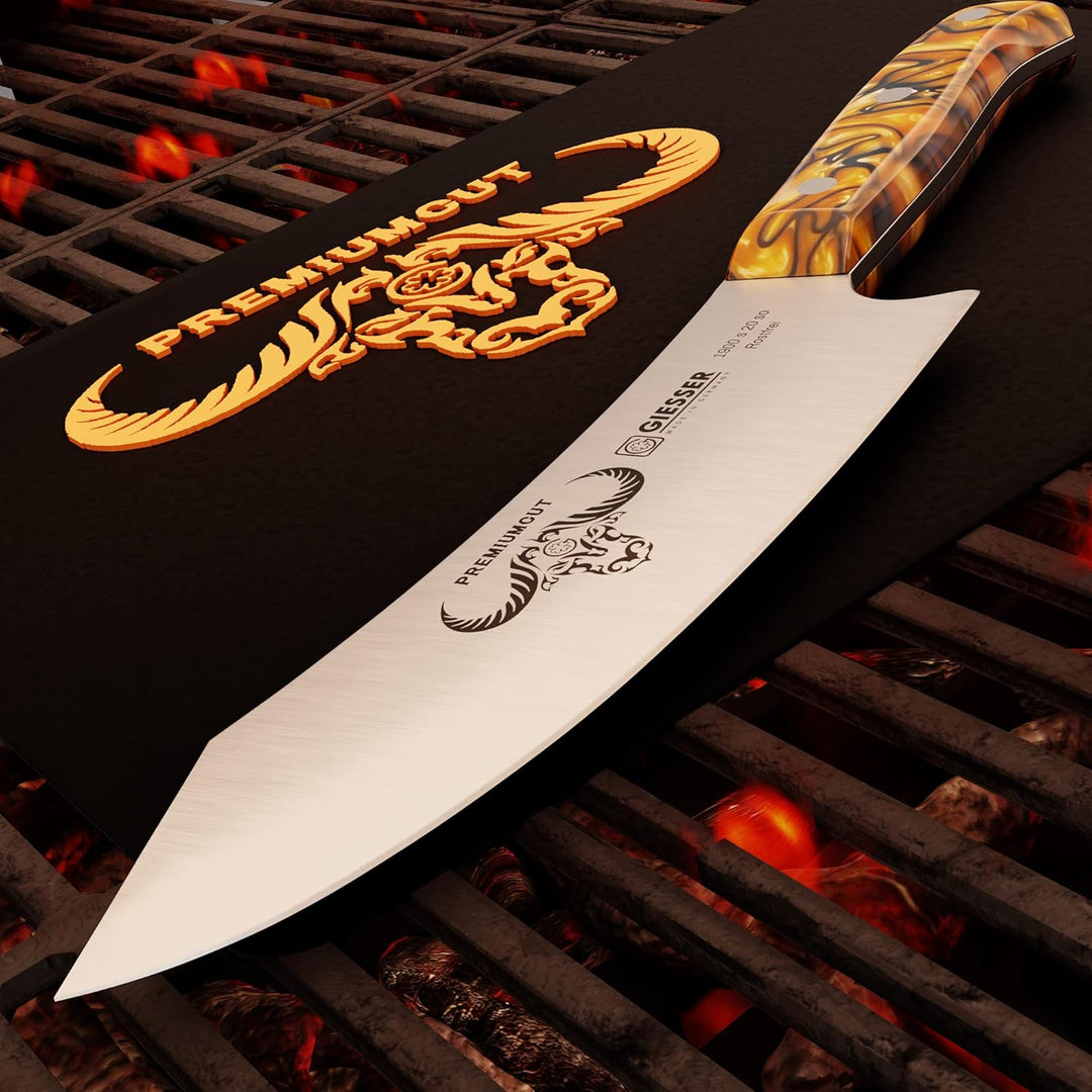 GIESSER seit 1776 - Made in Germany - Kochmesser 20 cm Spicy Orange, PremiumCut Chefs No 1, Küchenme