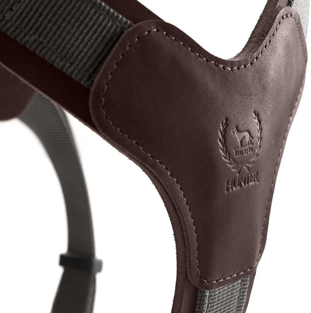 HUNTER AALBORG MIXED Hundegeschirr, M, dunkelbraun/grau dunkelbraun/grau 56 - 81 cm, dunkelbraun/gra