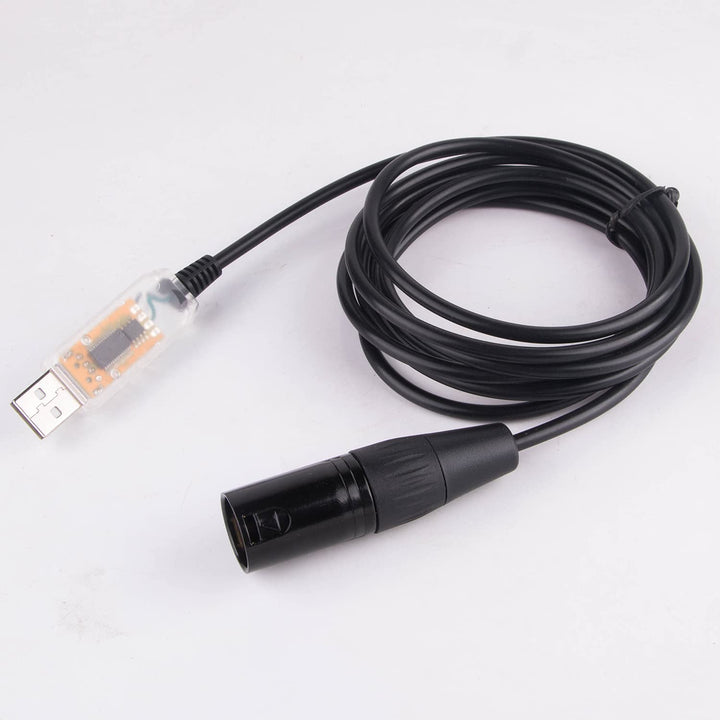 Adapterkabel USB auf DMX 512 3PIN XLR Interface Computer PC Bühnenbeleuchtung Controller Dimmer USB