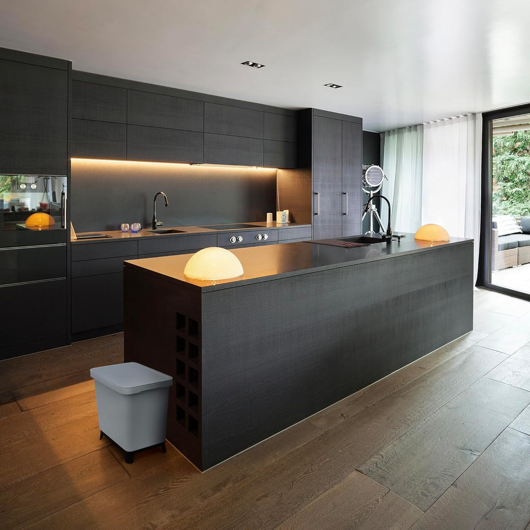 YourCasa® Mülleimer 2 Fächer [20L] im exklusiven Design Mülltrennsystem - Mülleimer Küche mit Deckel