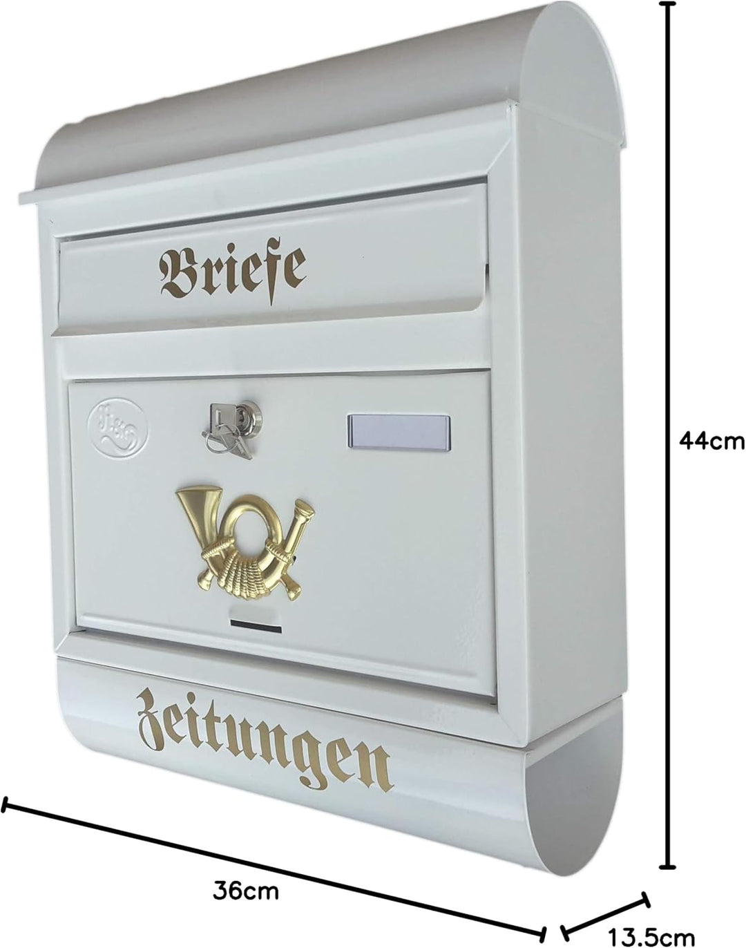 Stabiler Briefkasten, Modell Runddach Premium-Qualität, mit Schutzlackierung Verschiedene Modelle XX