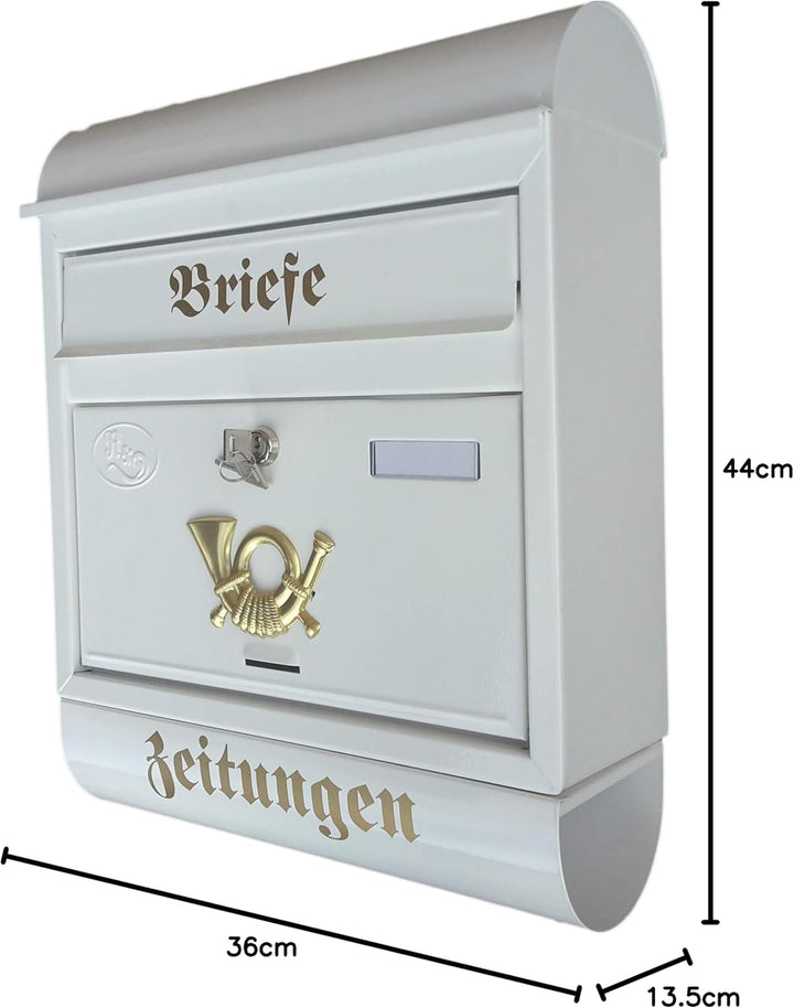 Stabiler Briefkasten, Modell Runddach Premium-Qualität, mit Schutzlackierung Verschiedene Modelle XX