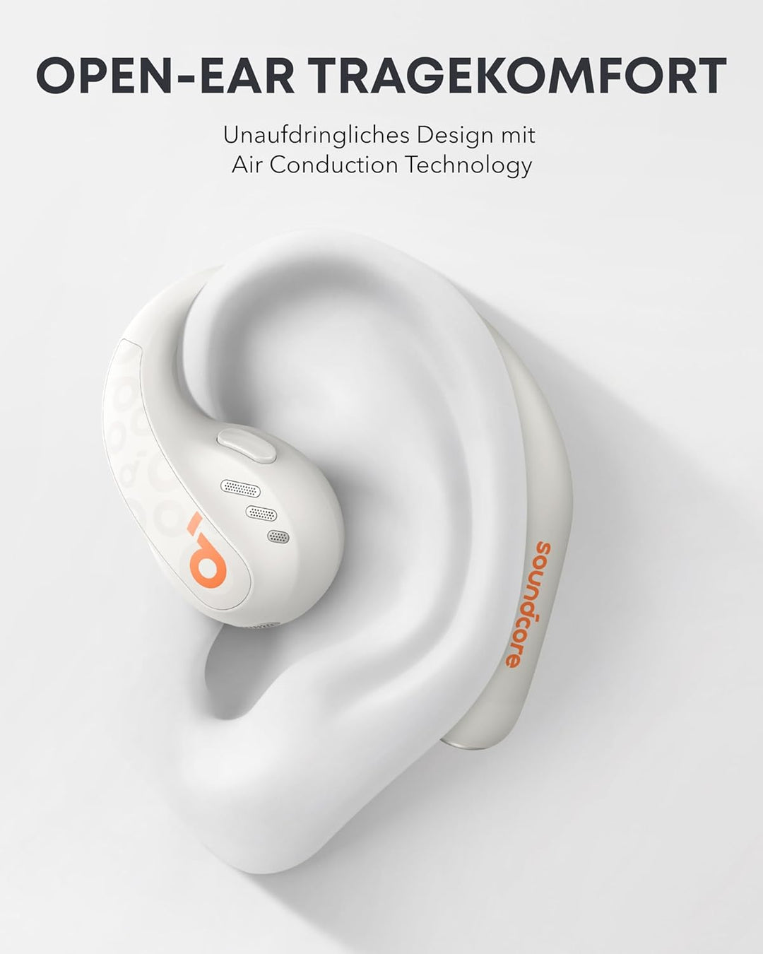 soundcore by Anker Open-Ear Kopfhörer AeroFit Pro, 46h Akku, Intensiver Sound LDAC, Ultra leicht, Be