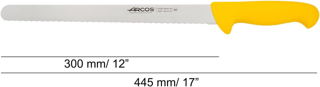 Arcos Serie 2900 - Gebäckmesser Kuchenmesser - Klinge Nitrum Edelstahl 300 mm - HandGriff Polypropyl