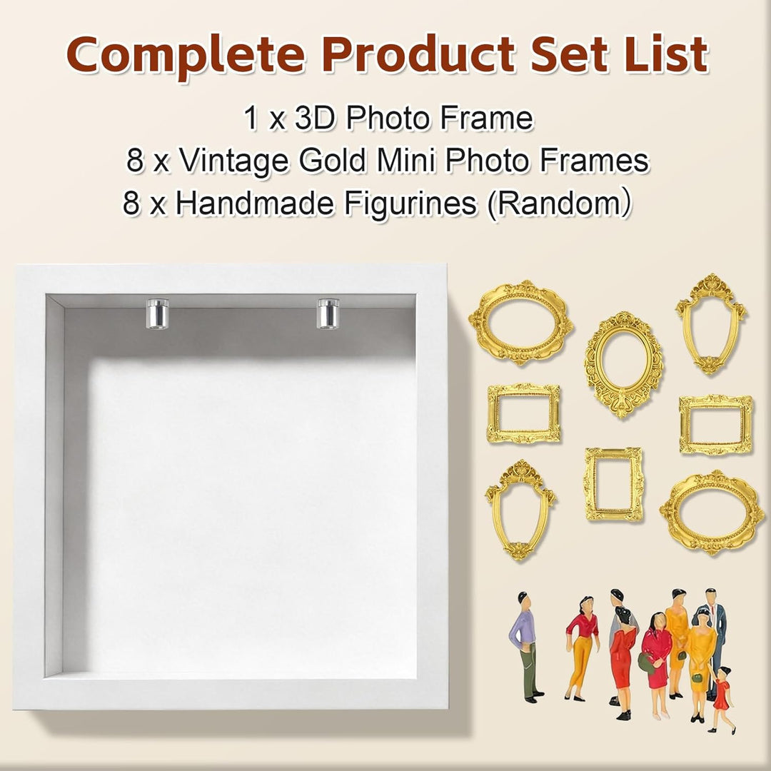 DIY Mini Museum Bilderrahmen, Vintage Mini Museum Silhouette Box, Personalisierte Mini Figuren Mensc