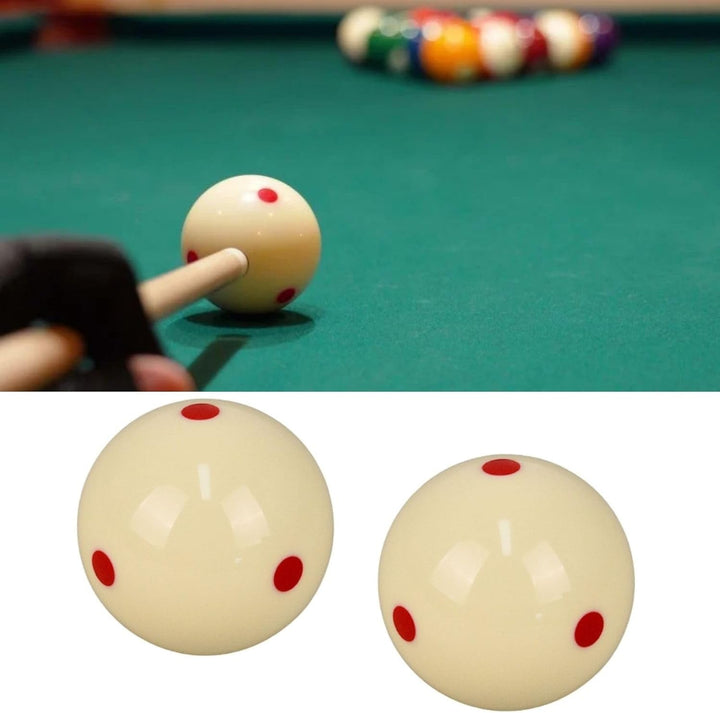Billardkugeln Weiss, 2 Stück 57,2 mm Billiard Kugel Harz Rot Punkt Billard Cue Ball Billardtisch Tra
