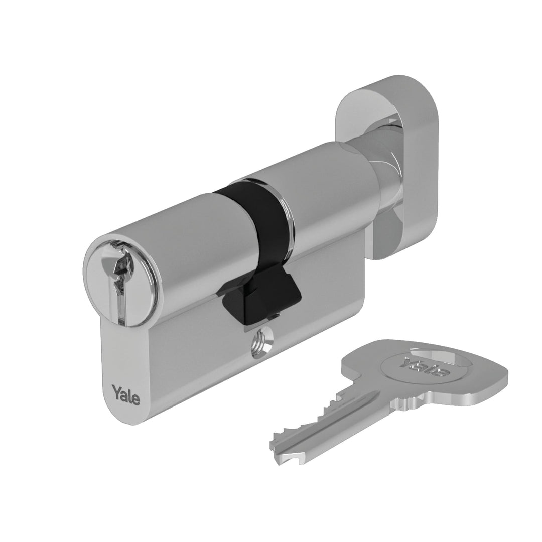 Yale Profilzylinder YC054KD303503N1 Knauf 30/35 mm Nickel satiniert 5-Stift Standard Sicherheit Anti