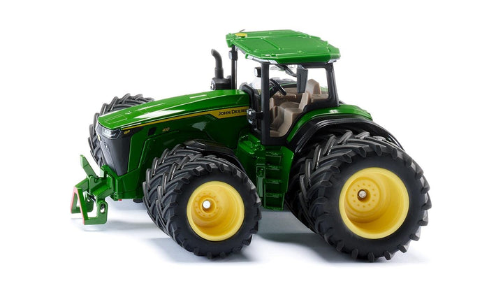 siku 3292, John Deere 8R 410 mit Doppelbereifung, Spielzeug-Traktor, 1:32, Metall/Kunststoff, Grün,