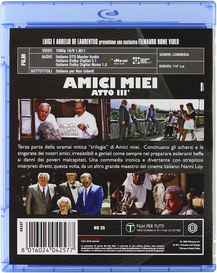 Amici miei - La trilogia [Blu-ray] [IT Import], Blu-ray